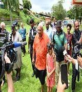 Frank Bainimarama addresses supporters